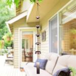 ASTARIN Red Copper Wind Chimes with 5 Bells