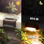 GIGALUMI 16 Pack Waterproof LED Solar Deck Lights