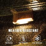 GIGALUMI 16 Pack Waterproof LED Solar Deck Lights