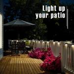 GIGALUMI 16 Pack Waterproof LED Solar Deck Lights