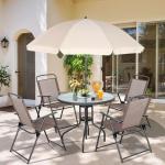 Vongrasig 6-Piece Folding Patio Dining Set