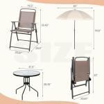 Vongrasig 6-Piece Folding Patio Dining Set