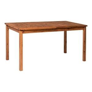 Walker Edison 34-Inch Brown Outdoor Dining Table