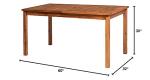 Walker Edison 34-Inch Brown Outdoor Dining Table