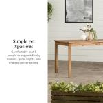 Walker Edison 34-Inch Brown Outdoor Dining Table