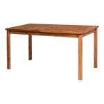Walker Edison 34-Inch Brown Outdoor Dining Table