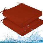 Waterproof Outdoor Chair Cushions, 2 Pack, Orange