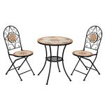 VINGLI 3-Piece Outdoor Mosaic Bistro Set
