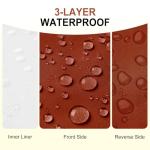 Waterproof Outdoor Chair Cushions, 2 Pack, Orange