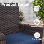 15-Piece Rattan Outdoor Dining Set with Cushions
