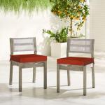 Waterproof Outdoor Chair Cushions, 2 Pack, Orange