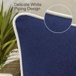 Navy Outdoor Water-Resistant Throw Pillows, Set of 4