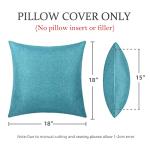 Set of 2 Turquoise Outdoor Pillow Covers 18x18