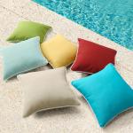 Navy Outdoor Water-Resistant Throw Pillows, Set of 4