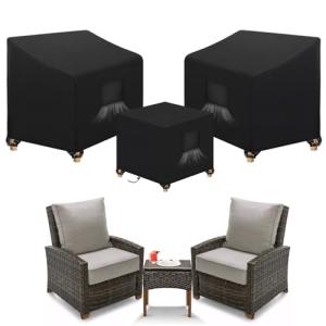 3 Piece Outdoor Patio Furniture Cover Set