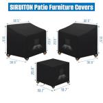 3 Piece Outdoor Patio Furniture Cover Set
