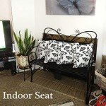 HLC Heavy-Duty Cast Iron Garden Bench with Armrests