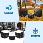 3 Piece Outdoor Patio Furniture Cover Set