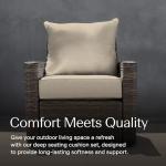 Almond Textured Outdoor Deep Seat Chair Cushion