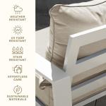 Almond Textured Outdoor Deep Seat Chair Cushion