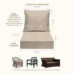 Almond Textured Outdoor Deep Seat Chair Cushion