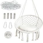 Cotton Rope Swing Chair with Cushion and Hardware