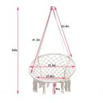 Cotton Rope Swing Chair with Cushion and Hardware