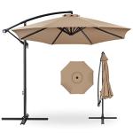 10ft Offset Patio Umbrella with Easy Tilt, Tan