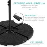 10ft Offset Patio Umbrella with Easy Tilt, Tan