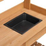 Yaheetech Outdoor Garden Potting Bench with Sink