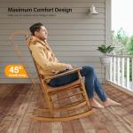 VINGLI 2-Piece Outdoor Wood Rocking Chair Set