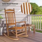 VINGLI 2-Piece Outdoor Wood Rocking Chair Set