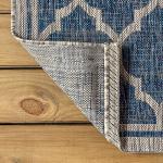 Navy/Gray Moroccan Trellis 8x10 Area Rug