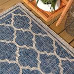 Navy/Gray Moroccan Trellis 8x10 Area Rug