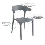 Novogratz Felix Stacking Dining Chairs, 4-Pack