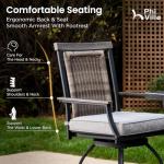 PHI VILLA 24" Outdoor Swivel Bar Stools Set of 2