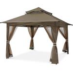 MASTERCANOPY 13x13 Brown Pop Up Gazebo