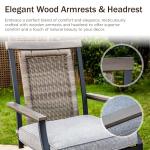 PHI VILLA 24" Outdoor Swivel Bar Stools Set of 2