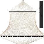 2-Person Outdoor Woven Cotton Hammock, Carrying Case