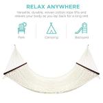 2-Person Outdoor Woven Cotton Hammock, Carrying Case
