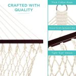 2-Person Outdoor Woven Cotton Hammock, Carrying Case