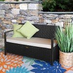 Barton Outdoor Storage Bench with Thick Cushion