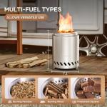 Portable 7-Inch Stainless Steel Tabletop Fire Pit