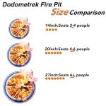 Portable 7-Inch Stainless Steel Tabletop Fire Pit