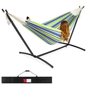 Double Hammock with Stand for Indoor/Outdoor Use