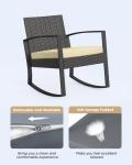 3-Piece Outdoor Rocking Bistro Set with Table