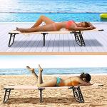 Folding Beach Lounge Chair with Adjustable Backrest