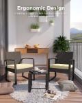 3-Piece Outdoor Rocking Bistro Set with Table