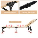 Folding Beach Lounge Chair with Adjustable Backrest
