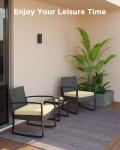 3-Piece Outdoor Rocking Bistro Set with Table